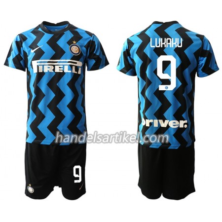 Inter Mailand Romelu Lukaku 9 Kinder Heim Trikotsatz 2020/21 Kurzarm (+ Kurze Hosen)